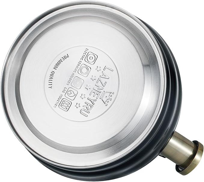 Tea Kettle for Stove Top Whistling Teapot, 3.2Q Tea Pot Stainless Steel Teakettle with Heat Proof Ergonomic Handle