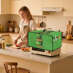 Clover Top Hat Gold Lucky Coin Print Toaster Oven Cover for St. Patrick's Day Decor, Microwave Cover for Kitchen Countertop Appliance Dust Protector Decorative Oven Accessories, Green, L