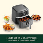 Cuisinart Air Fryer, 4.5-Quart Basket Fryer with 4 Cooking Functions to Air Fry, Roast, Bake, and Keep Warm, 4 Airfryer Presets, Dishwasher-Safe Parts, AIR-160NAS, Stainless Steel & Black