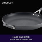 Circulon - 83906 Circulon Radiance Hard Anodized Nonstick Frying Pan / Fry Pan / Hard Anodized Skillet with Helper Handle - 14 Inch, Gray