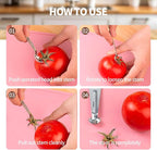 8 PCS Tomato Corer Strawberry Huller Tool,Strawberry Stem Remover,Stainless Steel Fruit Stem Remover for Tomato,Vegetable and Fruit Corers,Perfect for Kitchen