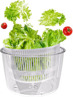 Cambom Salad Spinner Lettuce Spinner, Wash, Spin & Dry Salad Greens, Vegetable Washer Salad Dryer With Rotary Handle for Fruits & Vegetables, High Efficiency Vegetable Spinner Kitchen Gadget 3Qt Black