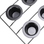 Zopsc Professional Grade Popover Cake Pan for Fluffy Popovers Dishwasher Safe for Successful Baking 32.17oz Carbon Steel