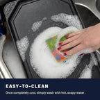All American 1930 - Ultimate Flat Griddle with Ceramic Non-Stick Coating - Berry Blue - Durable & PFAS Free - For Easy, Prep, Cooking, & Cleaning - Made in the USA