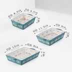 Wisenvoy Baking Dish Ceramic Lasagna Pan Casserole Dish 3-Piece Bakeware Sets Baking Dishes Baking Set Baking Dish Set