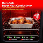 8x8 Aluminum Foil Pans with Lid, 35 Pack Disposable Trays Half Size Heavy Duty Tin Pans Deep Food Containers For Cooking, Meal Prep, Baking, Roasting, Chafing, Heating or Steam Table