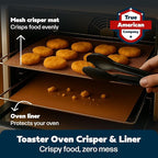 Cooks Innovations Toaster Oven Non Stick Liner & Crisper Set - Get Crispy Food Every Time - Easy Clean Up - Premium Crisping Sheet with Nonstick Oven Liner for Toaster Oven (9 x 11)