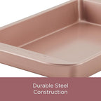 Farberware 47776 Nonstick Bakeware, Nonstick Muffin Pan / Cupcake Pan - 12 Cup, Rose Gold Red