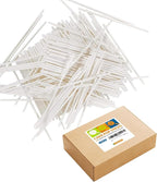 500 Count 6 INCH White Paper Lollipop Sticks,Cake Pop Sticks,Sucker Sticks for Cookies,Rainbow Candy,Chocolate,Cake Topper(Dia 4mm)