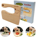 Wooden Kids Knife for Cooking,Kid Safe Knives,Kitchen Toy,Chopper,Vegetable and Fruit Cutter (For 2-8 Years Old)