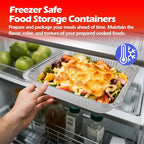 9x13 Aluminum Foil Pans, 20 Pack Disposable Trays Half Size Heavy Duty Tin Pans Deep Food Containers For Cooking, Meal Prep, Baking, Roasting, Chafing, Heating or Steam Table