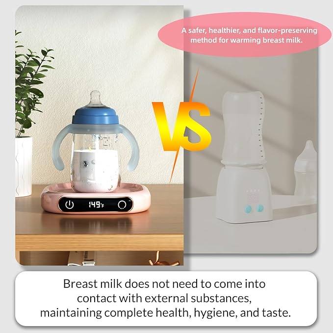 Coffee Mug Warmer For Desk,Multi-purpose Cup Warmer For All Bottles&Cups,Fast Heating Mug Warmer For Tea &Coffee With 3 Temp Settings, Portable Bottle Warmer For Breastmilk, 8 Hours Auto Shut Off,Pink