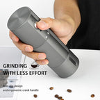 Electric Coffee Grinder Portable Conical Burr Coffee Grinder with 45 Adjustable Settings, Cordless Coffee Burr Grinder for Espresso, Home, Travel, Camping, Office (Silver)