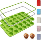 2 Pack 24 Cups Silicone Mini Muffin Pan with Metal Reinforced Frame Silicone Molds Parents Stepdad Pawpaw Who Want Nothing Everything Future Groom Bride Law Christmas Xmas Happy Birthday Gifts Ideal