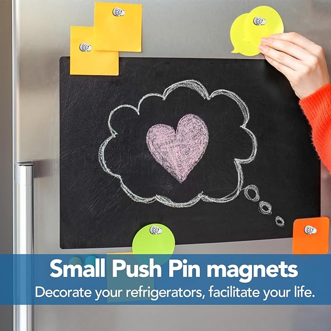LOVIMAG Fridge Magnets 28Pcs Refrigerator Whiteboard Small Strong Magnet Classroom Kitchen Accessories Decorative Locker Set Decor Must Haves Office Calendar Refrigerador Magnetic Cute Crafts Silver