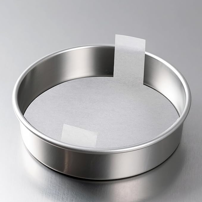 6 Inch Cake Pans Set of 3 with 100 Pieces Parchment Paper, Stainless Steel Baking Pan For Layered Cakes, Smash Cake Pans Mirror Finish Dishwasher Safe Small Cake Pan Set Cake Mold