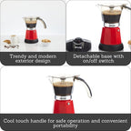 IMUSA 6 or 3cup Electric Espresso Maker, Red