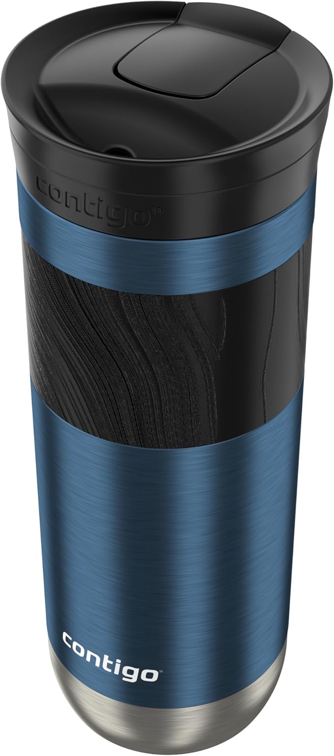 Contigo Byron 2.0 Stainless Steel Travel Mug with Snapseal Lid and Grip 20oz, Blueberry, Great for hot and cold beverages