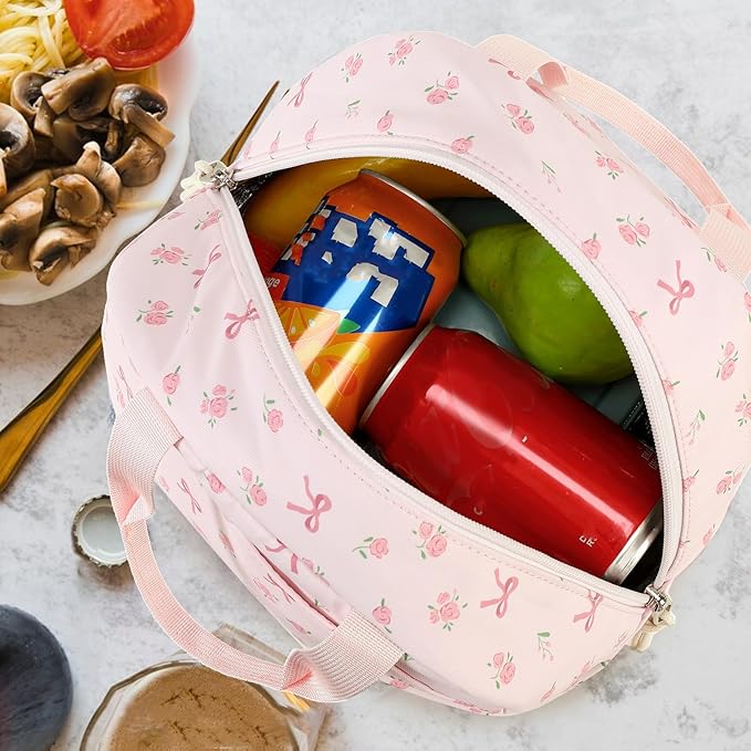 Bluboon Lunch Bag for Women Men Cute Lunch Tote Bags Reusable Insulated Lunch Box Large Capacity Reusable Insulated Cooler for Work Picnic or Travel