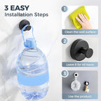 Suction Cup Hooks for Wreaths on Glass, 2025 New No Drill Suction Cup Hooks for Shower, Wreath Hanger Holder for Front Door, Upgraded Towel Hooks for Window Bathroom Mirrors (1, Black White)