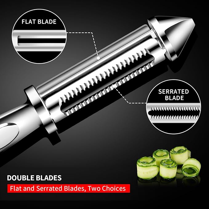 MAD SHARK Ultra Sharp Vegetable Peelers for Kitchen Fruit Apple Potato Peelers,Design with Ergonomic Non-Slip Handle, Y+I Shaped Stainless Steel Serrated(2pc）