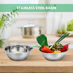 Pinkunn 12 Pcs Stainless Steel Mixing Bowls, Nesting Metal Salad Prep Bowls Bulk Reusable Baking Food Container Large Medium Small for Kitchen Hotel Restaurant Cooking, Silver (8.66 x 3 Inch)