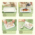 Rolled Ice Cream Maker, New At-Home Ice Cream Roller Maker, DIY Fun Family Activity Instant Ice Cream Tray with Instant Freeze Tray and 2 Scrapers(White+Pink)