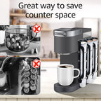 K Cup Holder for Keurig: Coffee Pod Holders for Counter Small Space - Kcup holders for Wall Mount (3, Gray)