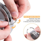 Biscuit Cutter Set Round Cookie Cutters with Handle 5 Pieces Stainless Steel Circle Professional Baking Dough Tools for Cake