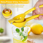 TEZZ Lemon Squeezer, Premium Large Heavy Duty Handhelp Juicer for Lemon, Metal Hand Press Citrus Juicer, Lime Squeezer Bar Tool, Manual Citrus Press