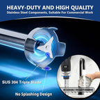 VONCI 500W Commercial Immersion Blender Handheld, 20" 304 Removable Shaft, Heavy Duty Stick Blender with Variable Speed 6000-20000RPM, Long Hand Mixer for Professional Kitchen Use.