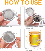 TeaSanavie Handmade Tea Ball Infusers - 2pcs, Honey Bee Strainers with Bee Charm Pendant for Loose Leaf Tea