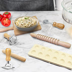 Pasta Making Tools Set, Pasta Making kit Includes 12 Pcs Pasta Making Tools Pasta Making Accessories Wooden Pasta Roller