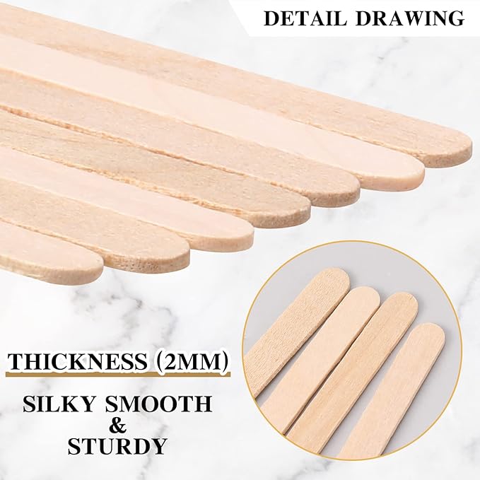 2000 Pcs Individually Wrapped Wooden Coffee Stirrers, Disposable Coffee Stir Sticks Round End Sticks Bulk Wood Stirrers for Cocktail Hot Drinks Restaurant Bar Home Office (7 Inch)