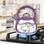 Tea Kettle for Stovetop, Food Grade Stainless Steel Water Kettle, Tea Pot for Home & Kitchen, 3.1 Quart