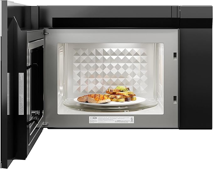 KoolMore 1.3 cu. ft. 24 inch Over The Range Stainless Steel Microwave (KM-MOT-OP1SS), 300 CFM Vent Hood Function, 1000W