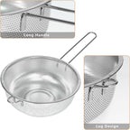 Metal Fine Mesh Strainer and Colander for Kitchen with Handle, Stainless Steel Pasta Strainer/Kitchen Funnel/Collander/Sifter for Strain/Wash Vegetables, Fruits, Spaghetti, Rice (7.8＂)
