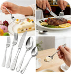 40 Piece Silverware Set,for Home,Kitchen,Restaurant.Flatware Set,Stainless Steel Cutlery Utensil Set include Forks,Knives,Spoons