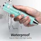 Zulay Kitchen Rechargeable Milk Frother Handheld Lux - Powerful 2-Speed Motor, Waterproof, 2000mAh Battery - Drink Mixer for Latte, Cappuccino, Matcha & Protein Powder - Sky Blue