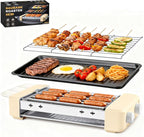 Electric Hot Dog Roller Machine,3 in 1 Indoor Grill with 360° Rotating Tray (9 Sausages) & Removable Grills Net & Nonstick Plate,Hot Dog Roller Grill Sausage Grills for Family BBQ Party