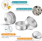 P&P CHEF 5 Inch Round Cake Pan Set of 3, Stainless Steel Round Baking Layer Pans Bakeware for Layer Birthday Cake, Fit Oven/Pots/Pressure Cooker, Leakproof & Dishwasher Safe, Silver