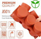 Round Chocolate Cookie Molds, 2PCS SAKOLLA Cylinder Silicone Mold for Chocolate Covered Oreos, Cake, Candy, Pudding, Mini Soap