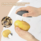 Vegetable Brush Potato Scrubber Brush Non Slip Comfortable Fruit Cleaning Tools for Washing Fruit Mushrooms Carrot or Tough-Skinned Vegetables (2 Pack Grey)
