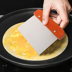 Cabilock Professional Pancake and Crepe Spreader Set Stainless Steel Small round Spreader with Spatula 2pcs Kitchen Cooking Tool for Home and Restaurant Use