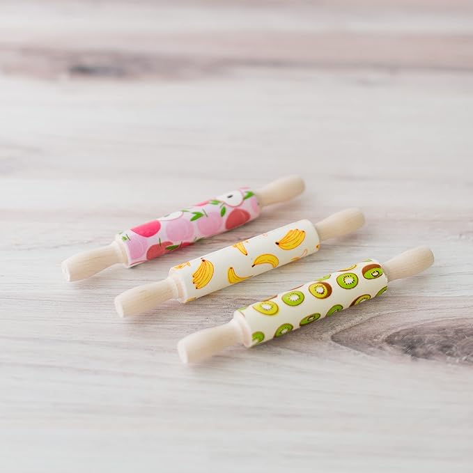 Wooden Mini Rolling Pin, 7 Inches Long, Pack of 100, Perfect for Fondant, Pasta, Baking in the Kitchen, Play-doh, Crafting and Imaginative Play, by Woodpeckers