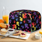 JEOCODY Colorful Mushroom Toaster Cover - Fabric Quilted 2 Slice Appliance Dust-proof and Fingerprint Protection for Kitchen Small Appliances
