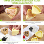 3 Pack Rice Ball Mold, Sushi Mold Diy Sushi Cooking Tools For Japanese Boxed Meal Children Bento,Kitchen Tools Sushi Plates Rice Ball Mold Non Stick Sushi Rice Making Kit (Yellow, Warship)