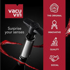 Vacu Vin Wine Saver Pump Blue with Vacuum Wine Stopper - Keep Your Wine Fresh for up to 10 Days - 1 Pump 6 Stoppers - Reusable - Made in the Netherlands