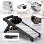 Gramercy Mandoline Food Slicer, Vegetable Cutter, Potato Slicer, Mandolin for Kitchen, Veggie Cutter, Cucumber Tool - Comes with One Pair Cut-Resistant Gloves