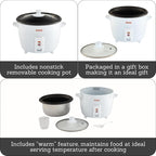 IMUSA USA GAU-00013 Electric Nonstick Rice Cooker 8-Cup (Uncooked) 16-Cup (Cooked), White